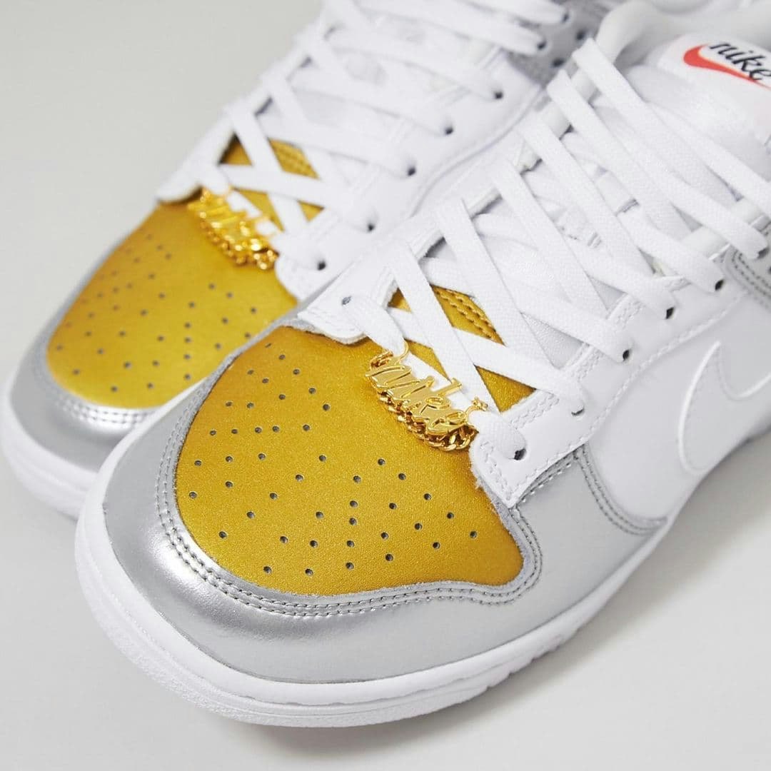 Nike Dunk Low "Gold/White Silver"