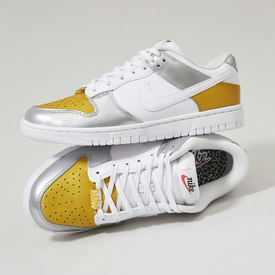 Nike Dunk Low "Gold/White Silver"