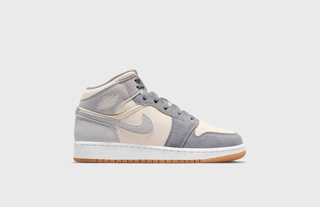 Air Jordan 1 Mid GS "Grey Suede"