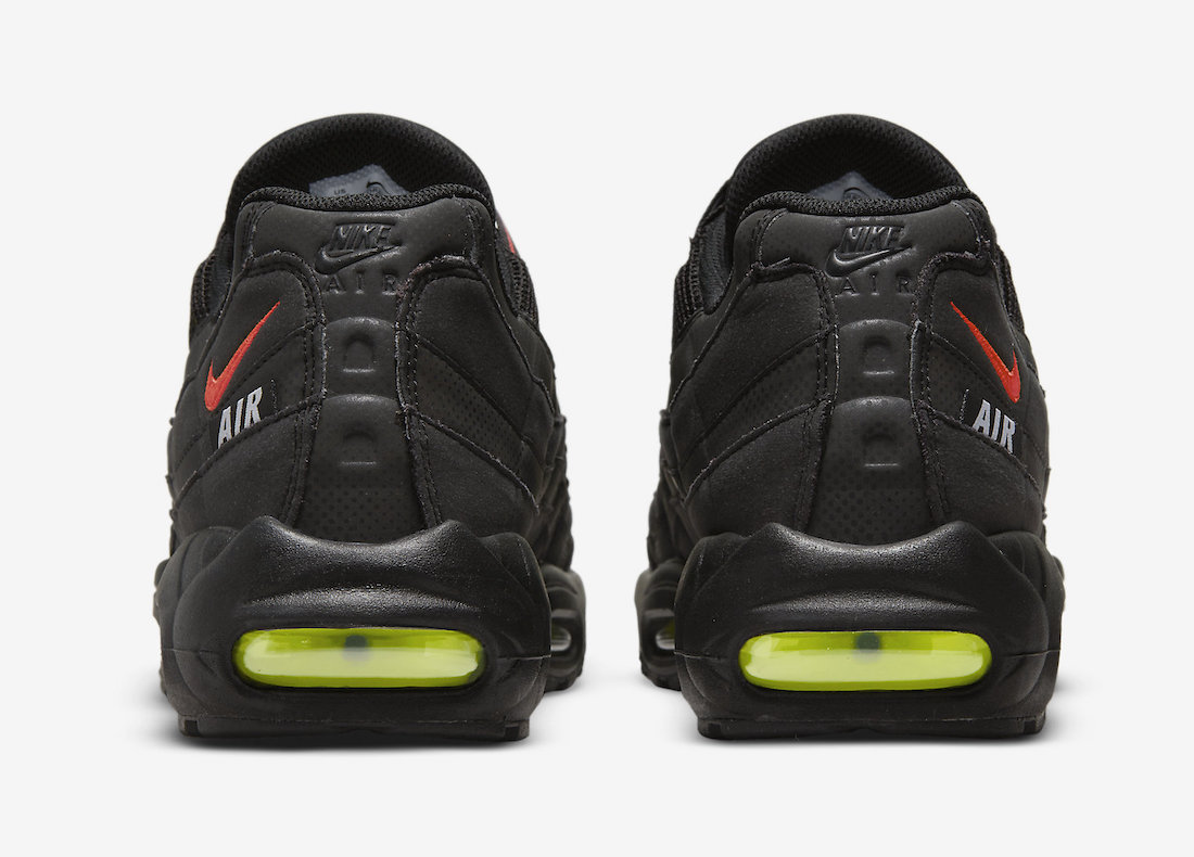air max 95 trainers black bright crimson volt blue crystal