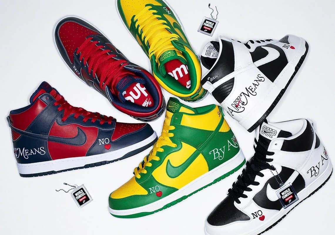 Supreme x Nike SB Dunk High "By Any Means"