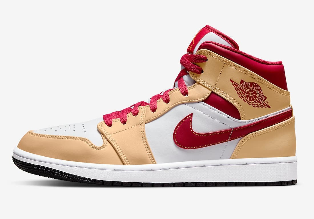 Air Jordan 1 Mid "Beige / Red" 