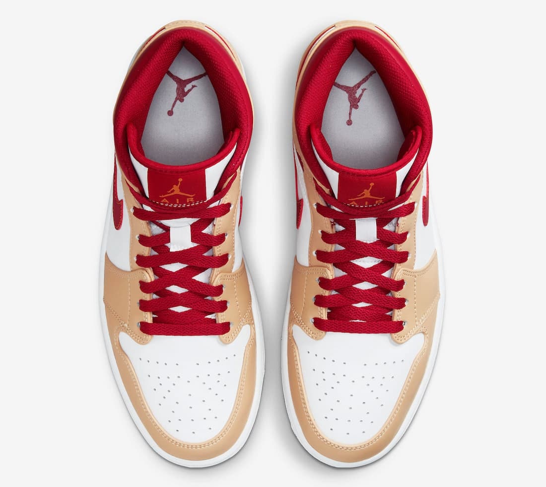 Air Jordan 1 Mid "Beige / Red" 