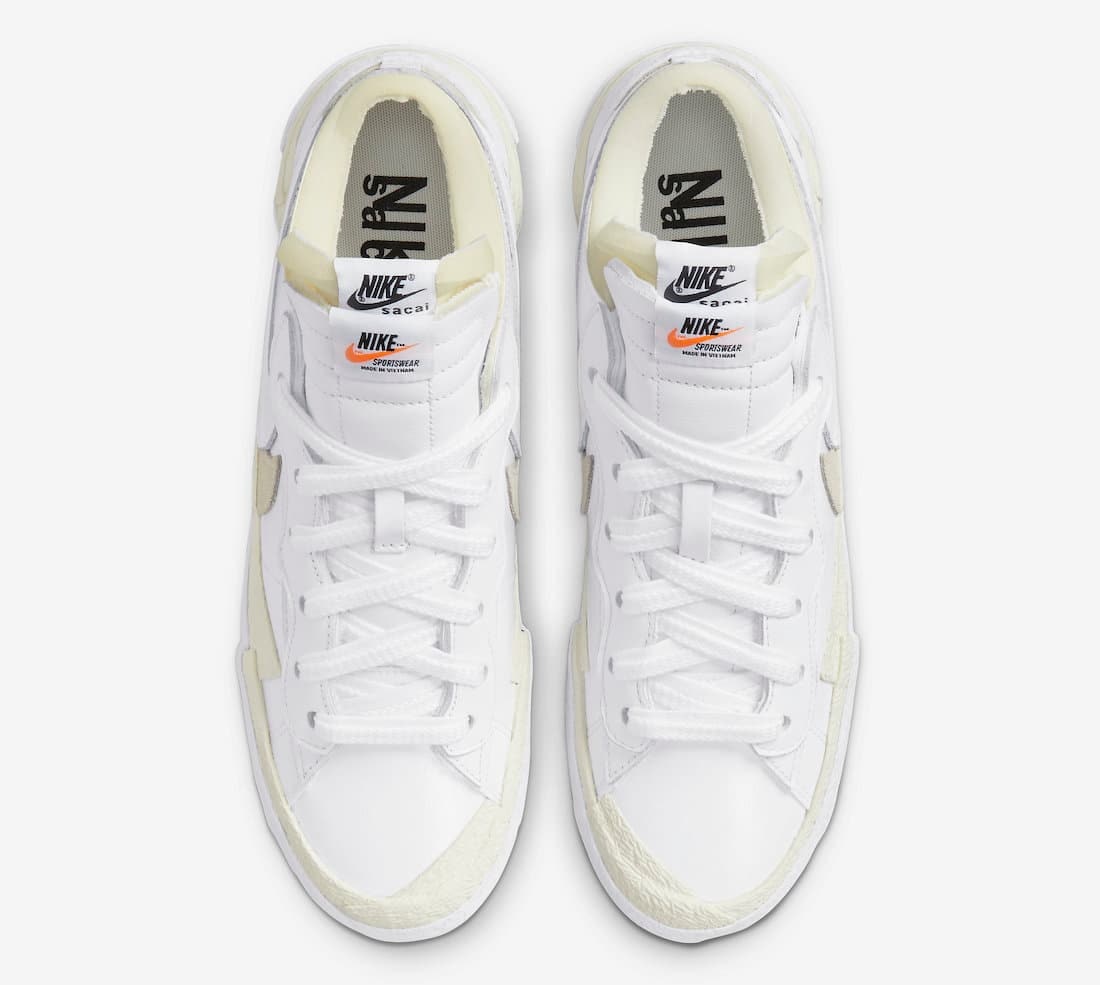 Sacai x Nike Blazer Low “White Patent”