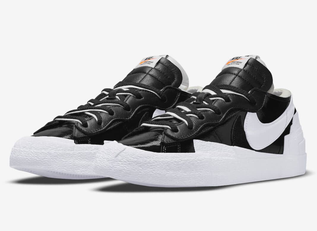 Sacai x Nike Blazer Low "Patent Black" 