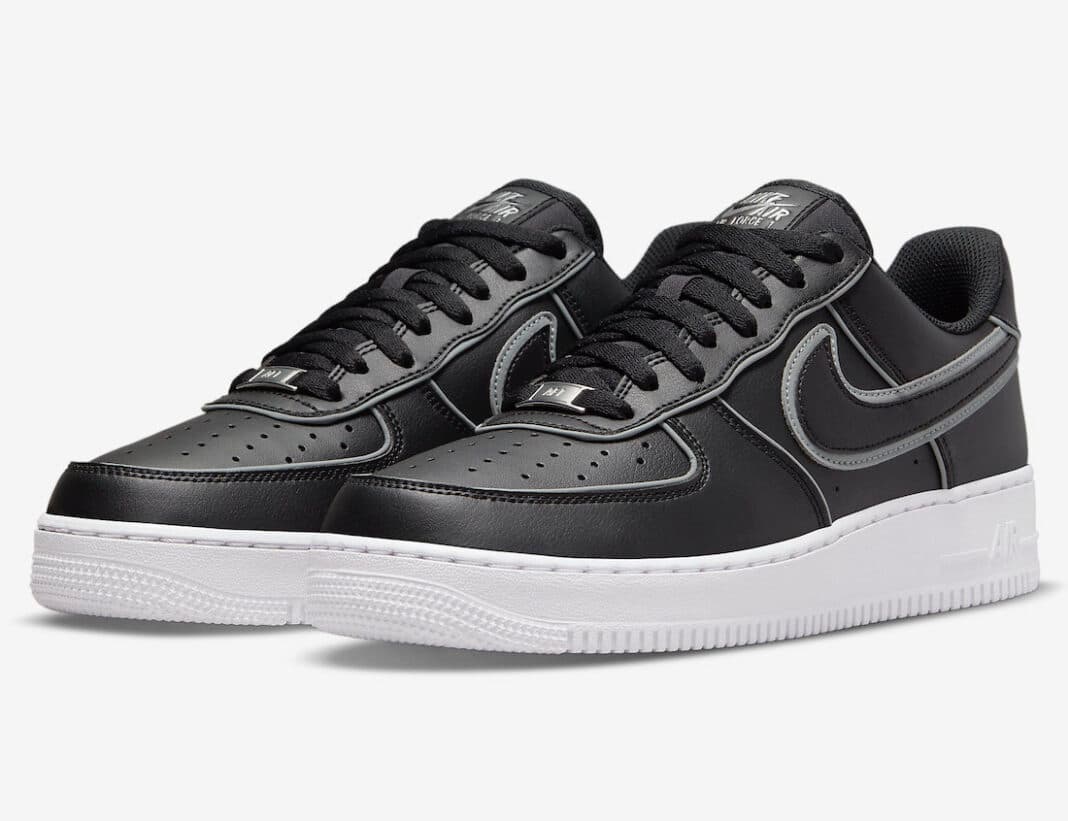 Black reflective air force 1 on sale