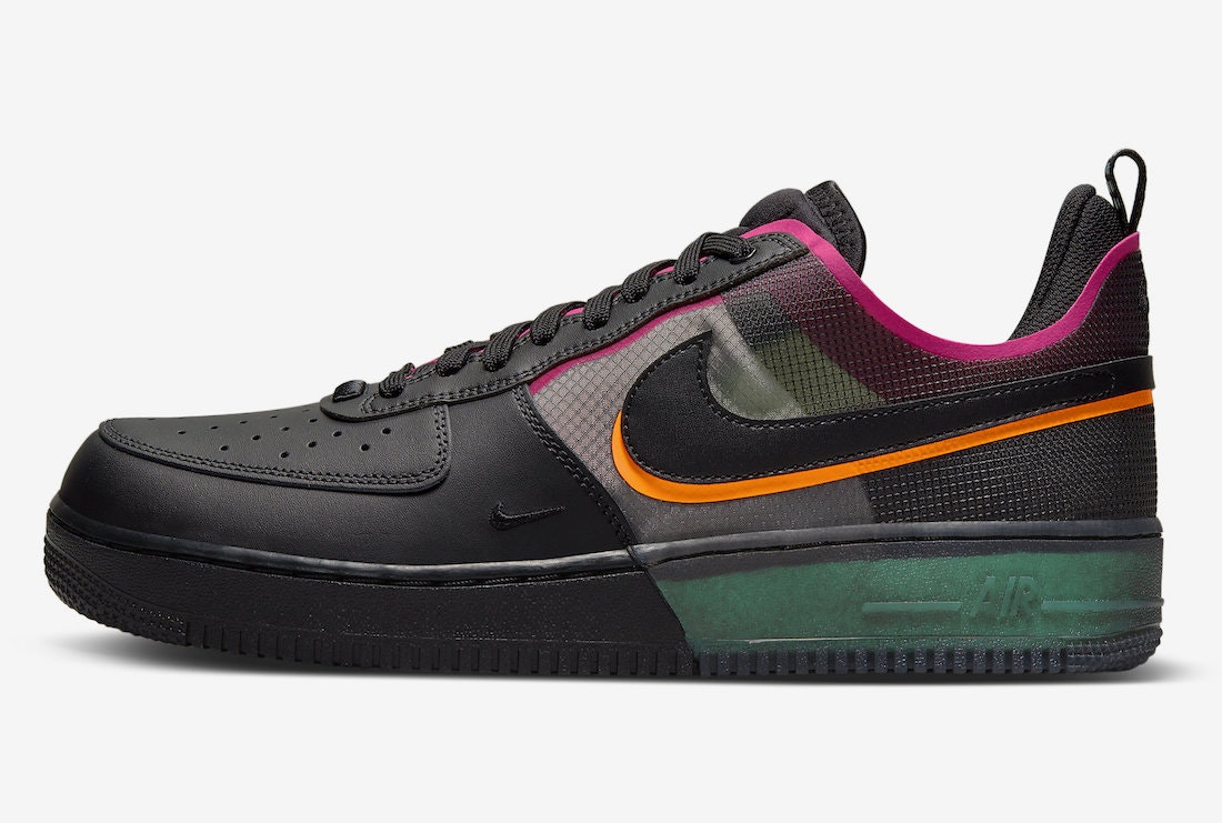 Nike Air Force 1 Low React "Black Neon"