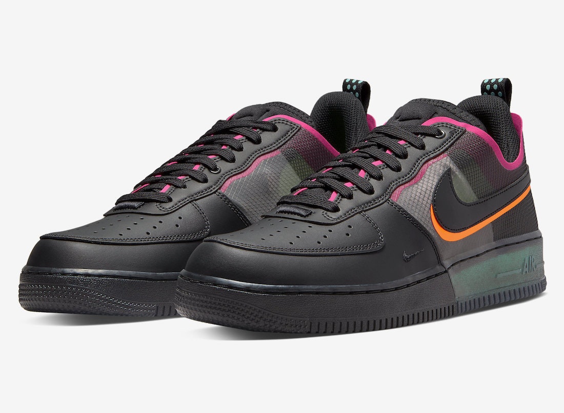 Nike Air Force 1 Low React "Black Neon"