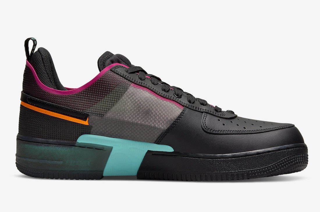 Nike Air Force 1 Low React "Black Neon"