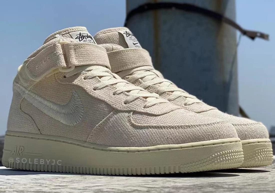 Stüssy x Nike Air Force 1 Mid "Fossil"