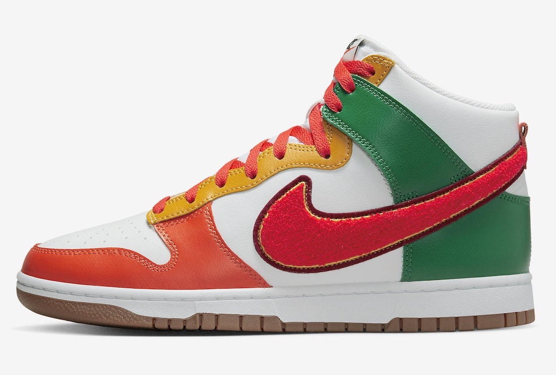 Nike Dunk High "Chenille Swoosh" (Multicolor)