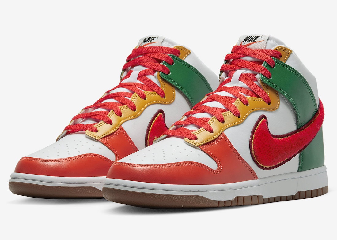 Nike Dunk High "Chenille Swoosh" (Multicolor)