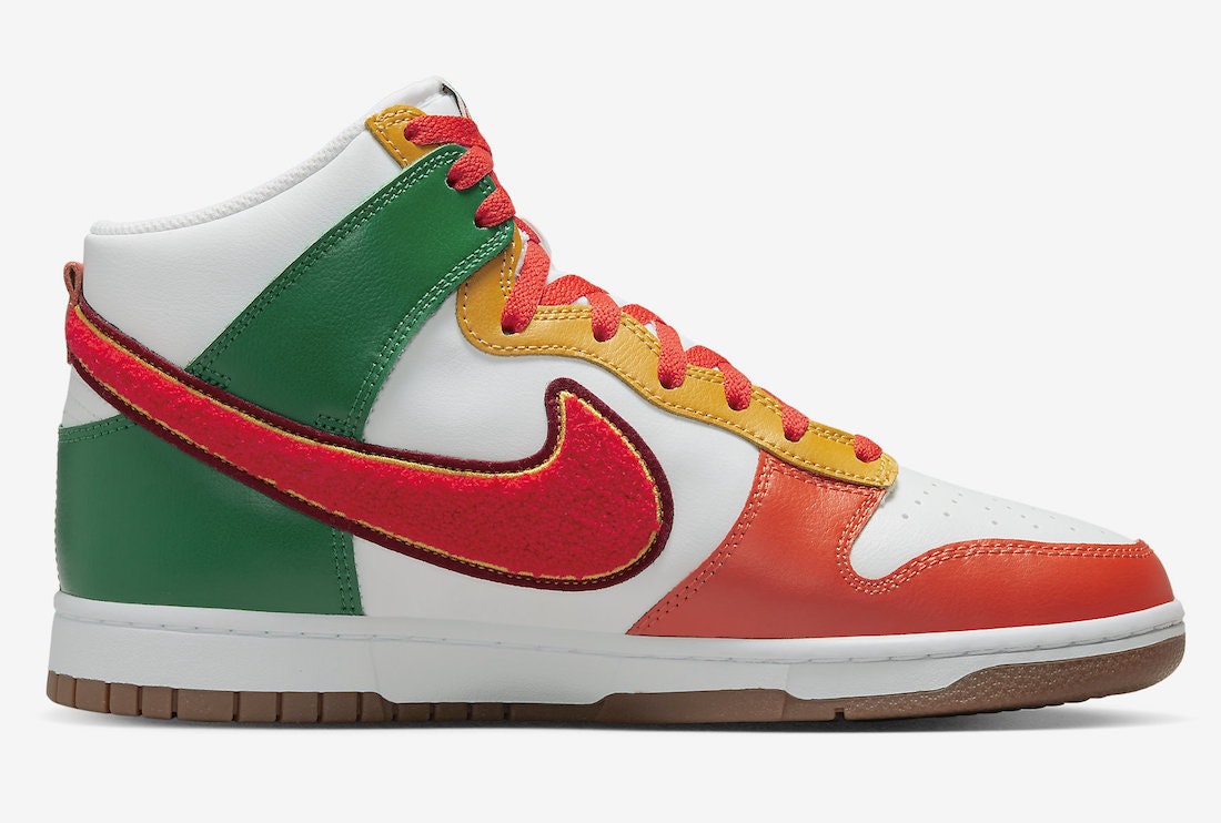 Nike Dunk High "Chenille Swoosh" (Multicolor)