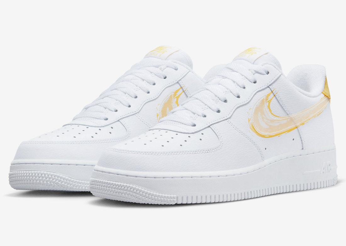 Nike Air Force 1 Low “Brushstroke Swoosh” (Yellow)