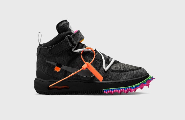 Off-White x Nike Air Force 1 Mid "Clear Black"
