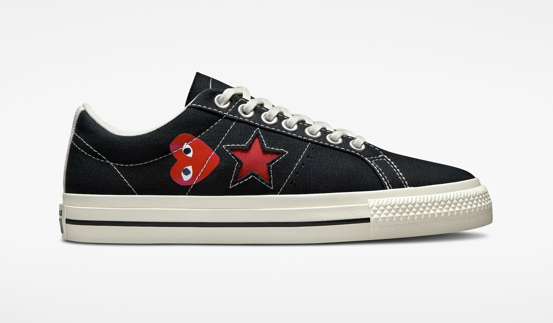 Comme des Garçons x Converse One Star "Play" (Black)