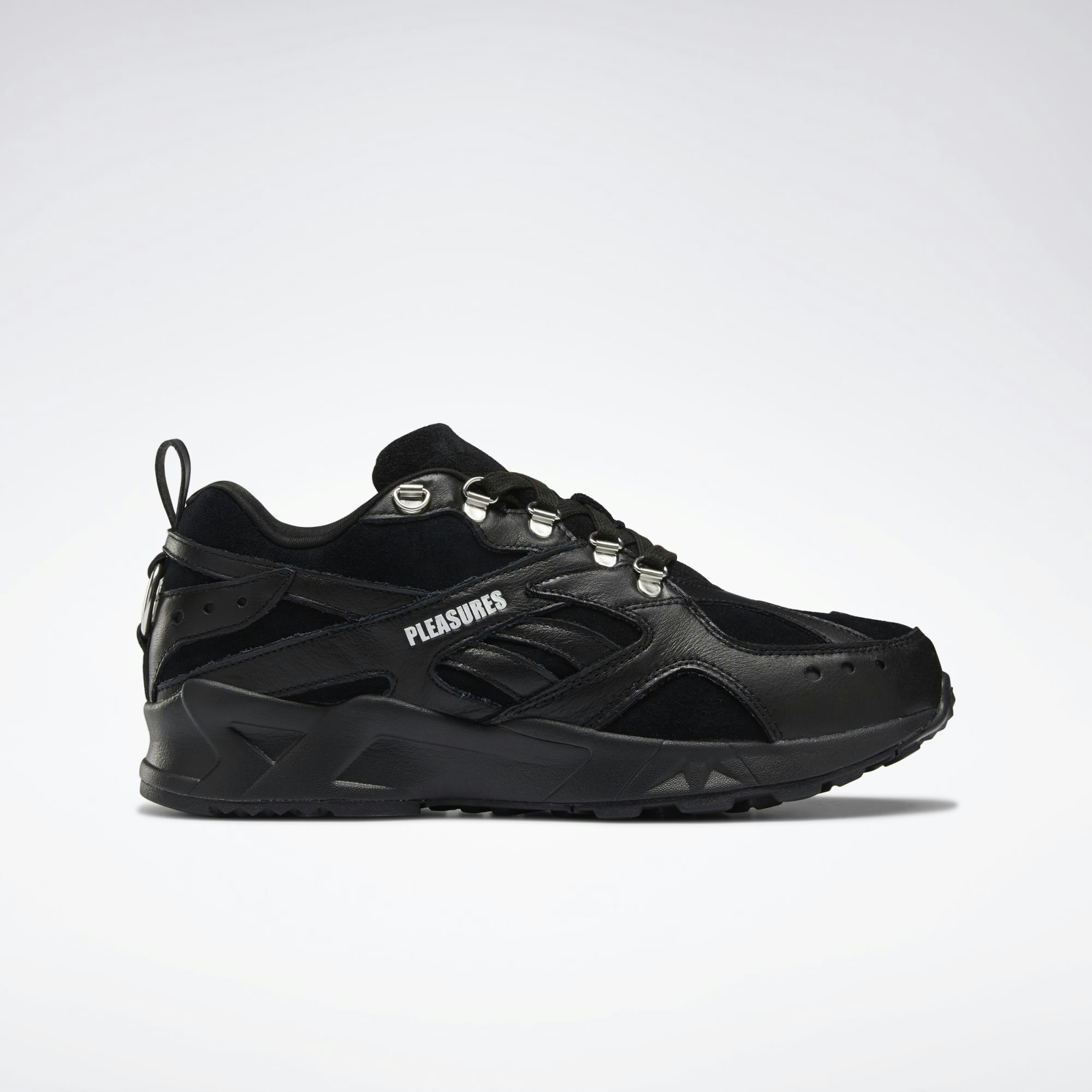 Pleasures x Reebok Aztrek "Core Black"