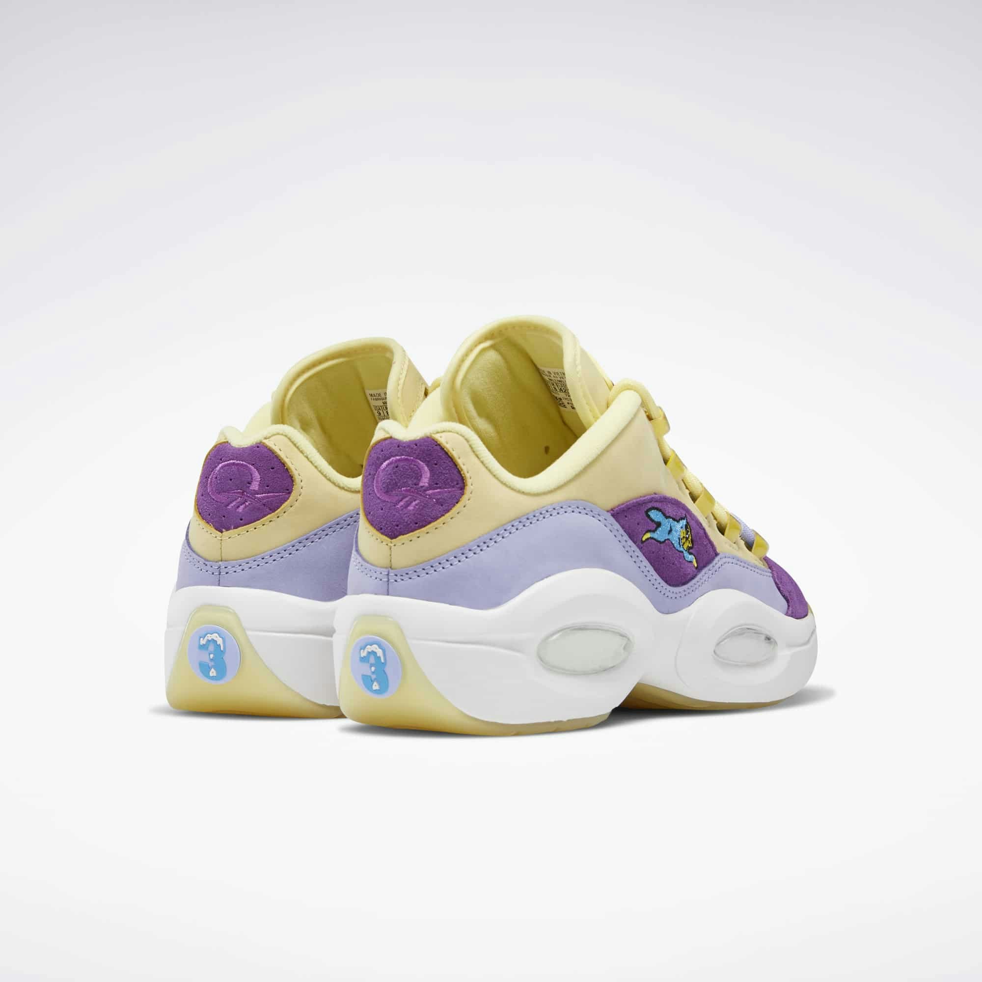 BBC x Reebok Questions Low "Ice Cream Running Dog" (Yellow Purple)