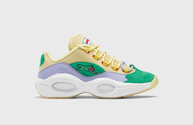 BBC x Reebok Questions Low "Ice Cream Running Dog" (Yellow Green)