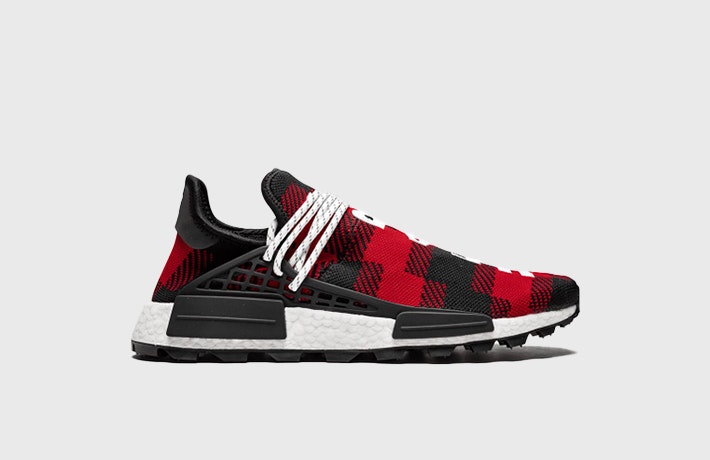 BBC x Pharrell Williams x adidas NMD Hu "Red Plaid" (F&F)