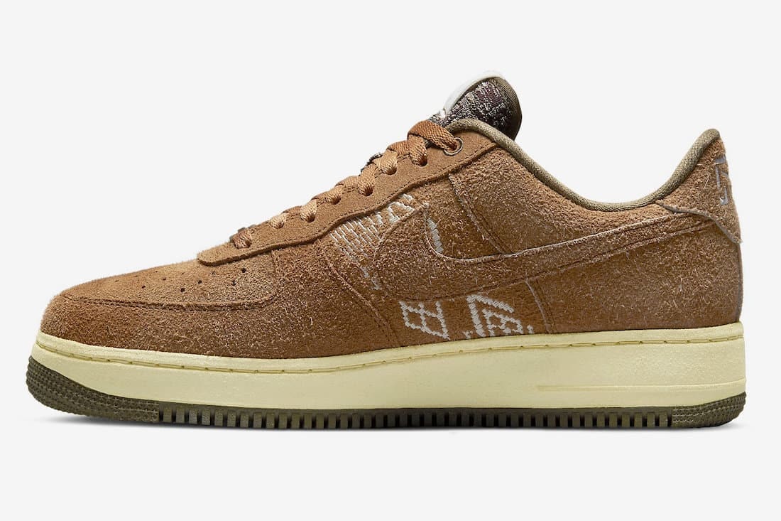 Nike Air Force 1 Low "NAI-KE" (Brown Shaggy)