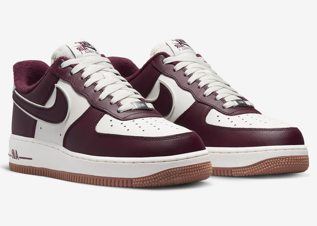 Nike Air Force 1 Low “College Pack” (Bordeaux)