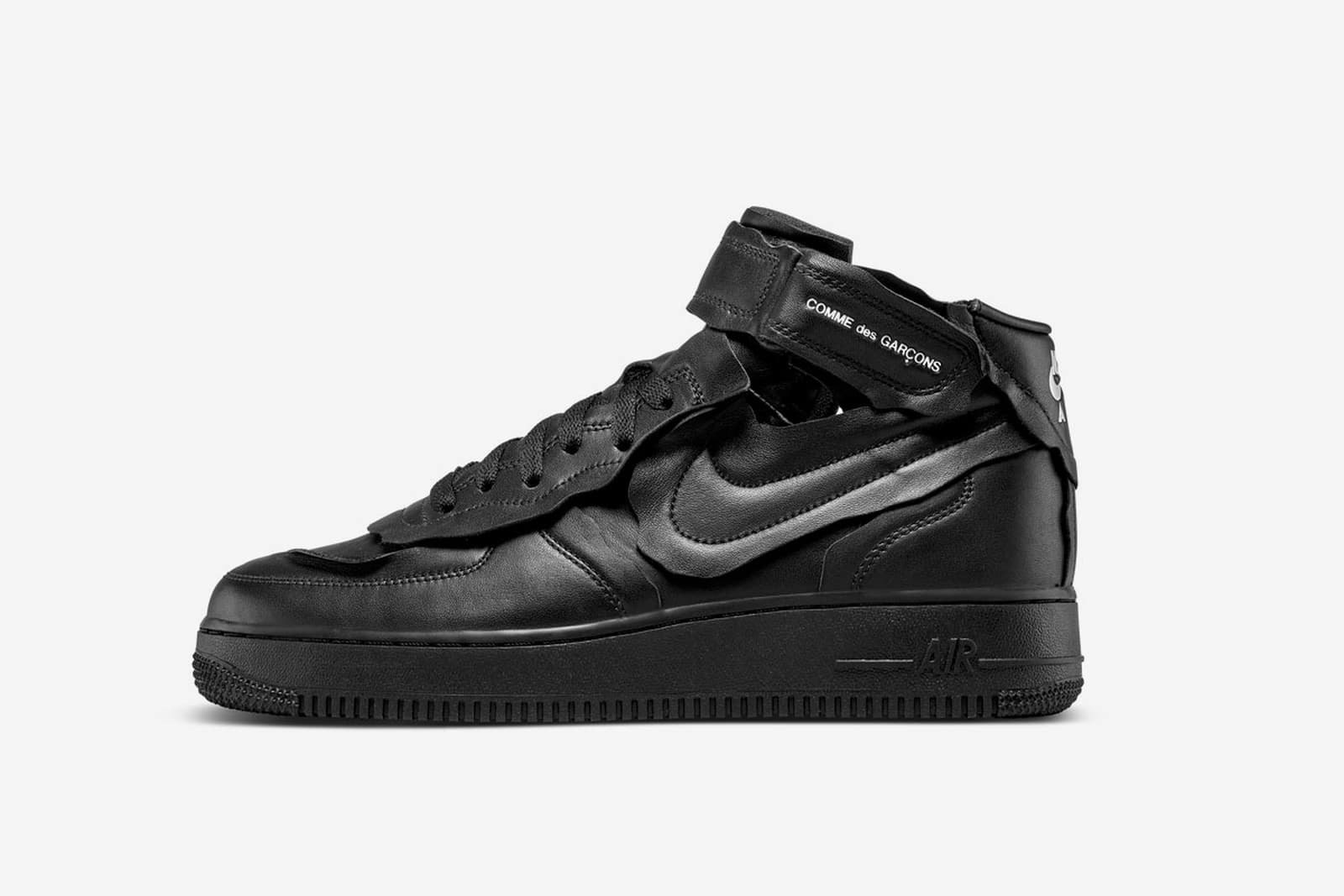 Comme des Garçons x Nike Air Force 1 Mid (Black)