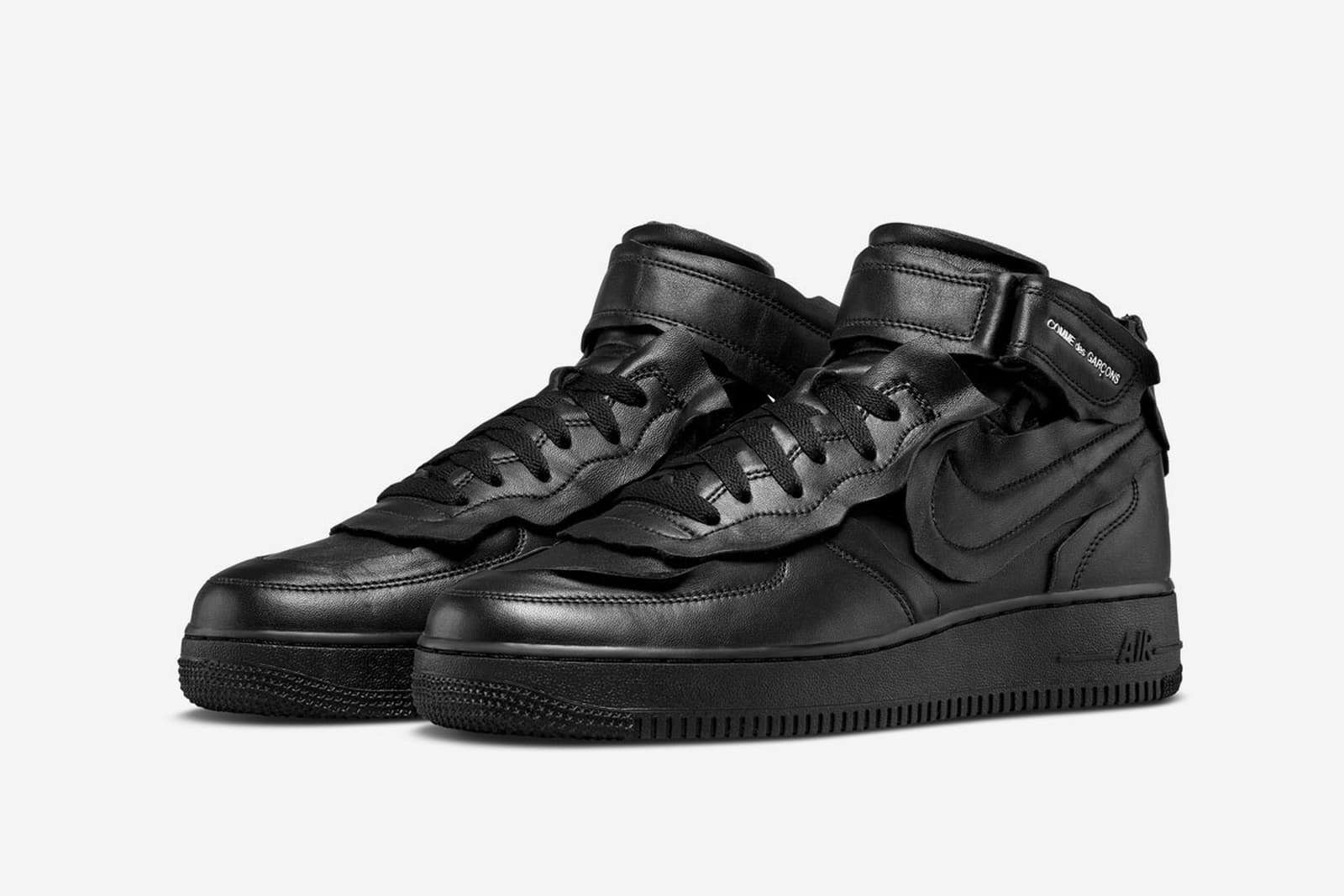 Comme des Garçons x Nike Air Force 1 Mid (Black)