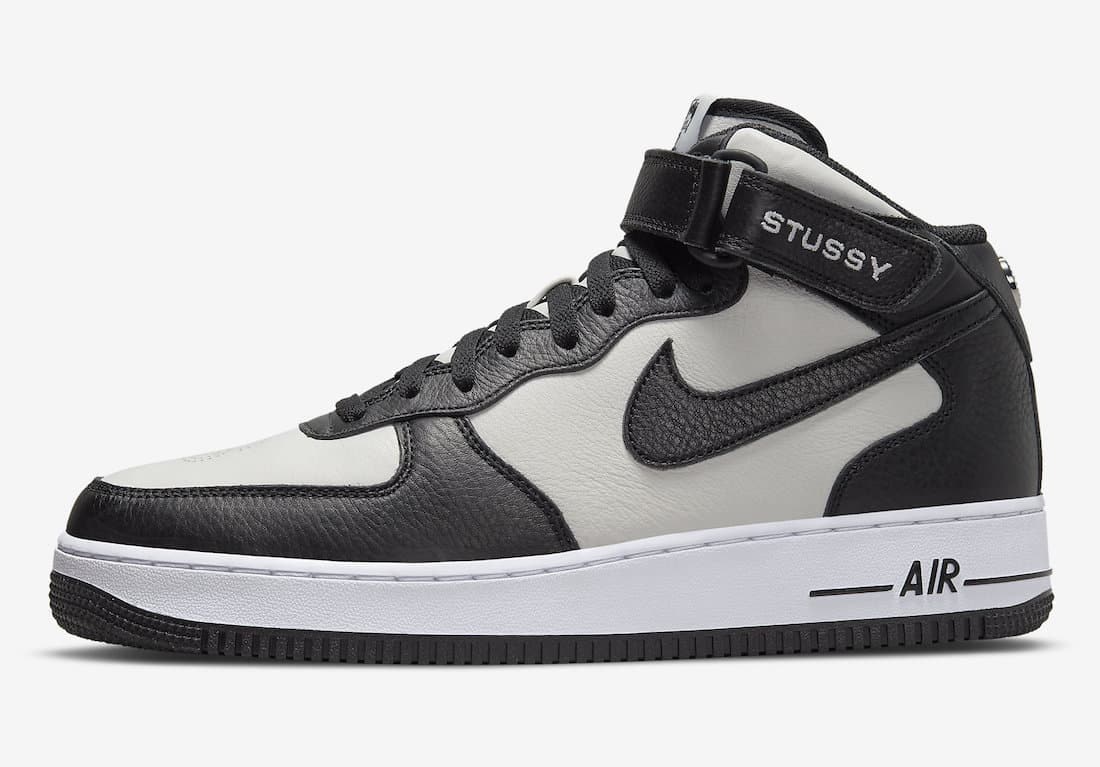 Stüssy x Nike Air Force 1 Mid "Black/White"