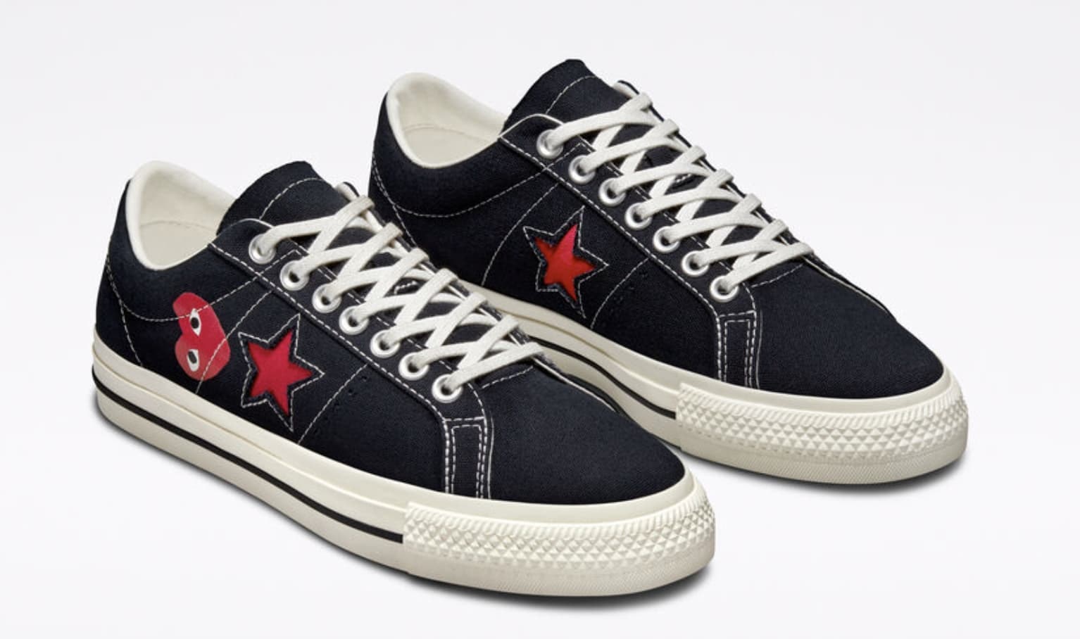 Comme des Garçons x Converse One Star "Play" (Black)