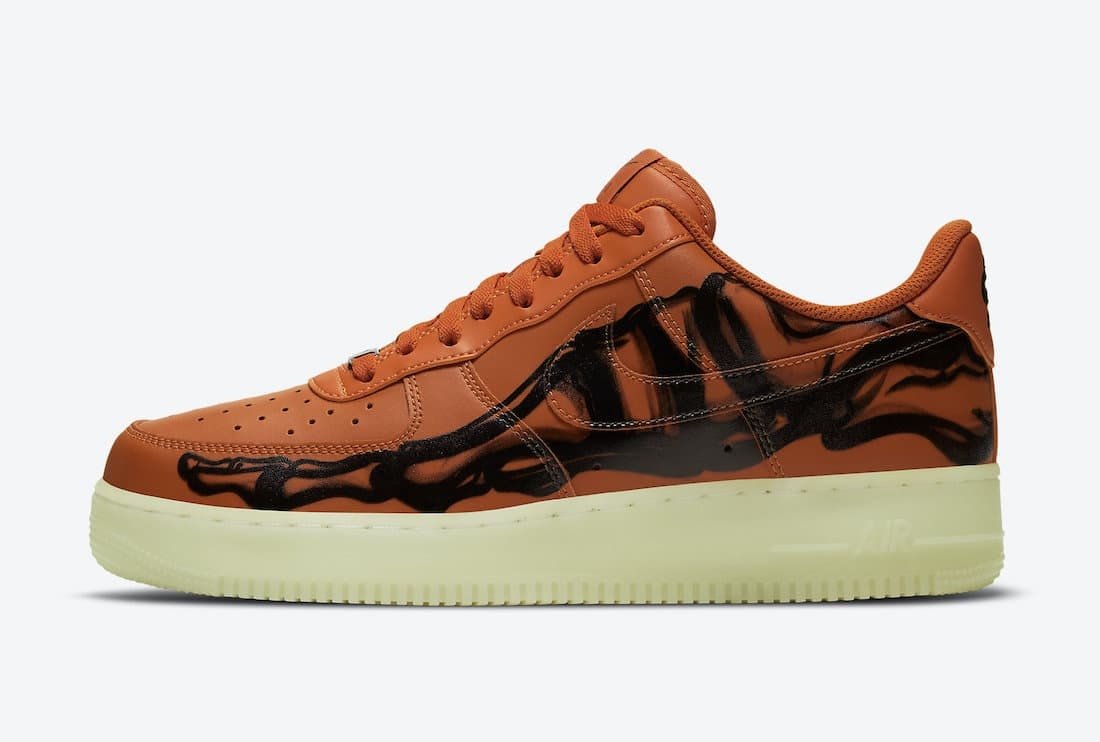 Nike Air Force 1 Low QS "Skeleton" (Orange)