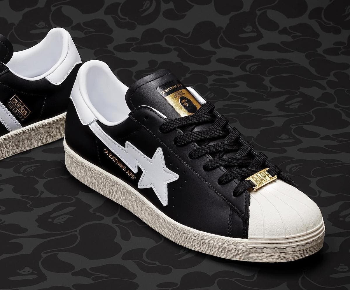 BAPE x adidas Superstar “Black” 