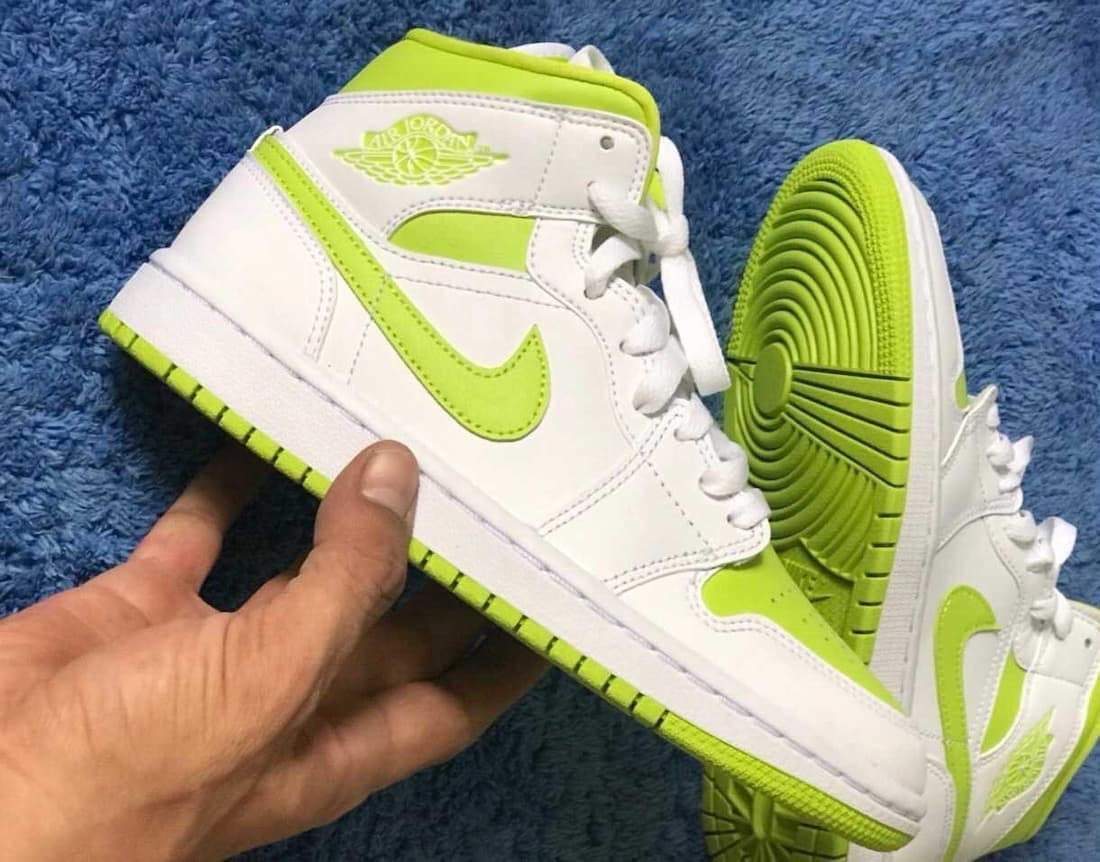 Air Jordan 1 Mid "White Lime"