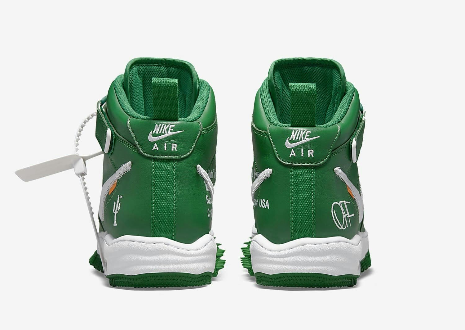 Off-White x Nike Air Force 1 Mid "Pine Green"