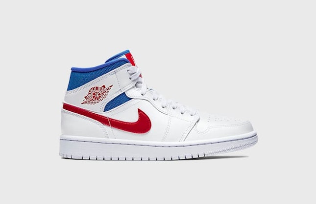 Air Jordan 1 Mid Wmns "Red-Game Royal"