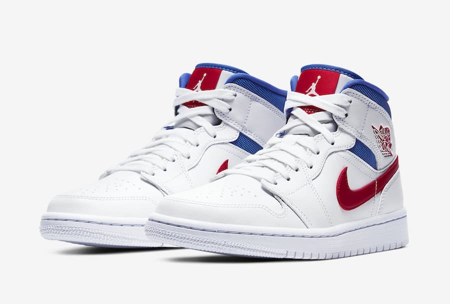 Air Jordan 1 Mid Wmns "Red-Game Royal"