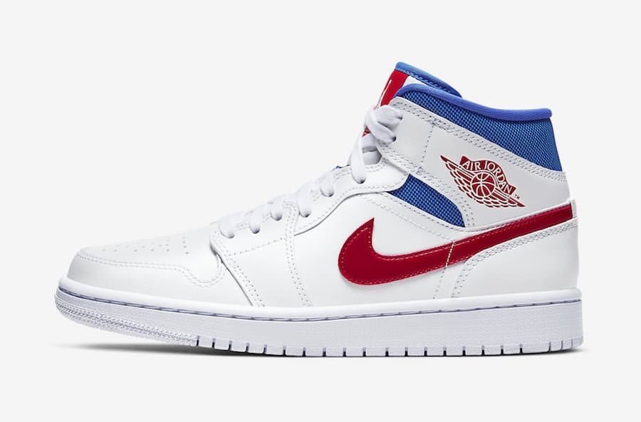 Air Jordan 1 Mid Wmns "Red-Game Royal"