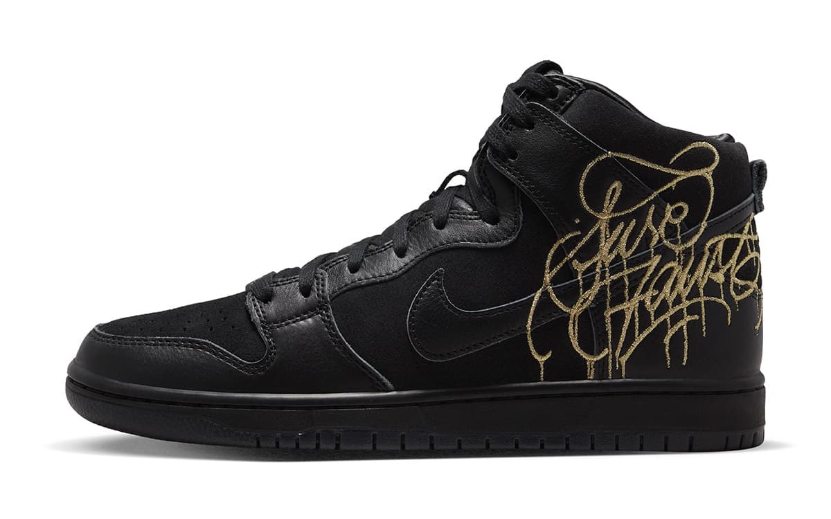 FAUST x Nike SB Dunk High "Black Gold"