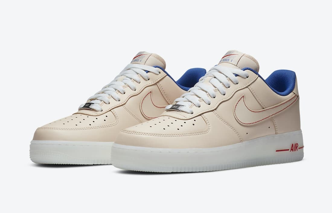 Nike Air Force 1 (Beige/Red/White)