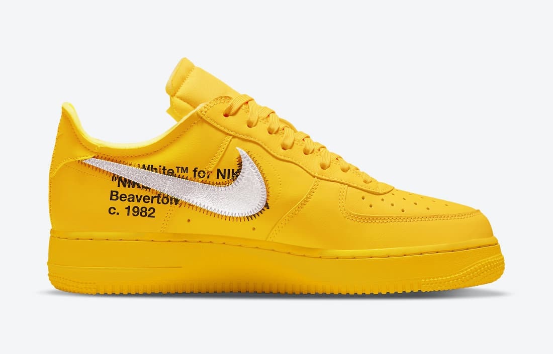 Nike x Off-White Air Force 1 “University Gold”