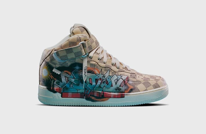 Nike, Louis Vuitton Louis Vuitton X Nike Air Force 1 Mid Graffiti