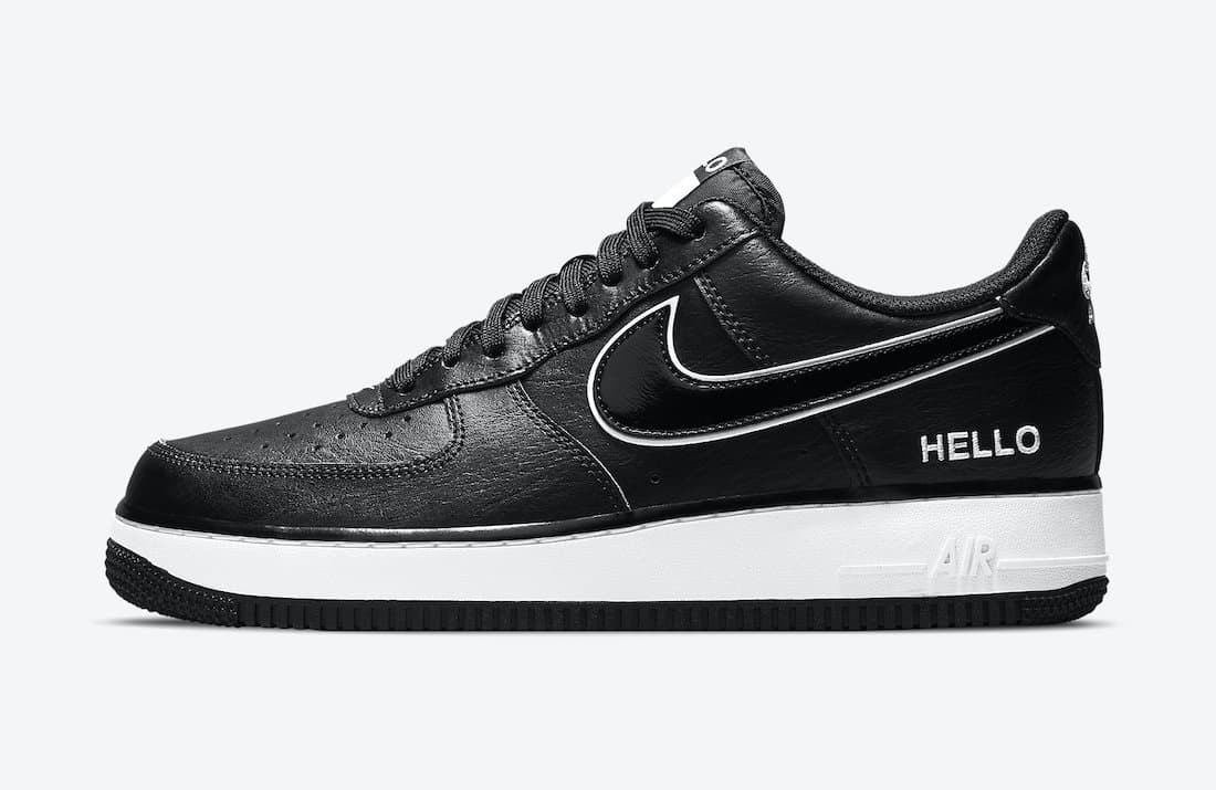 Nike Air Force 1 Low "Hello My Name Is" (Black)