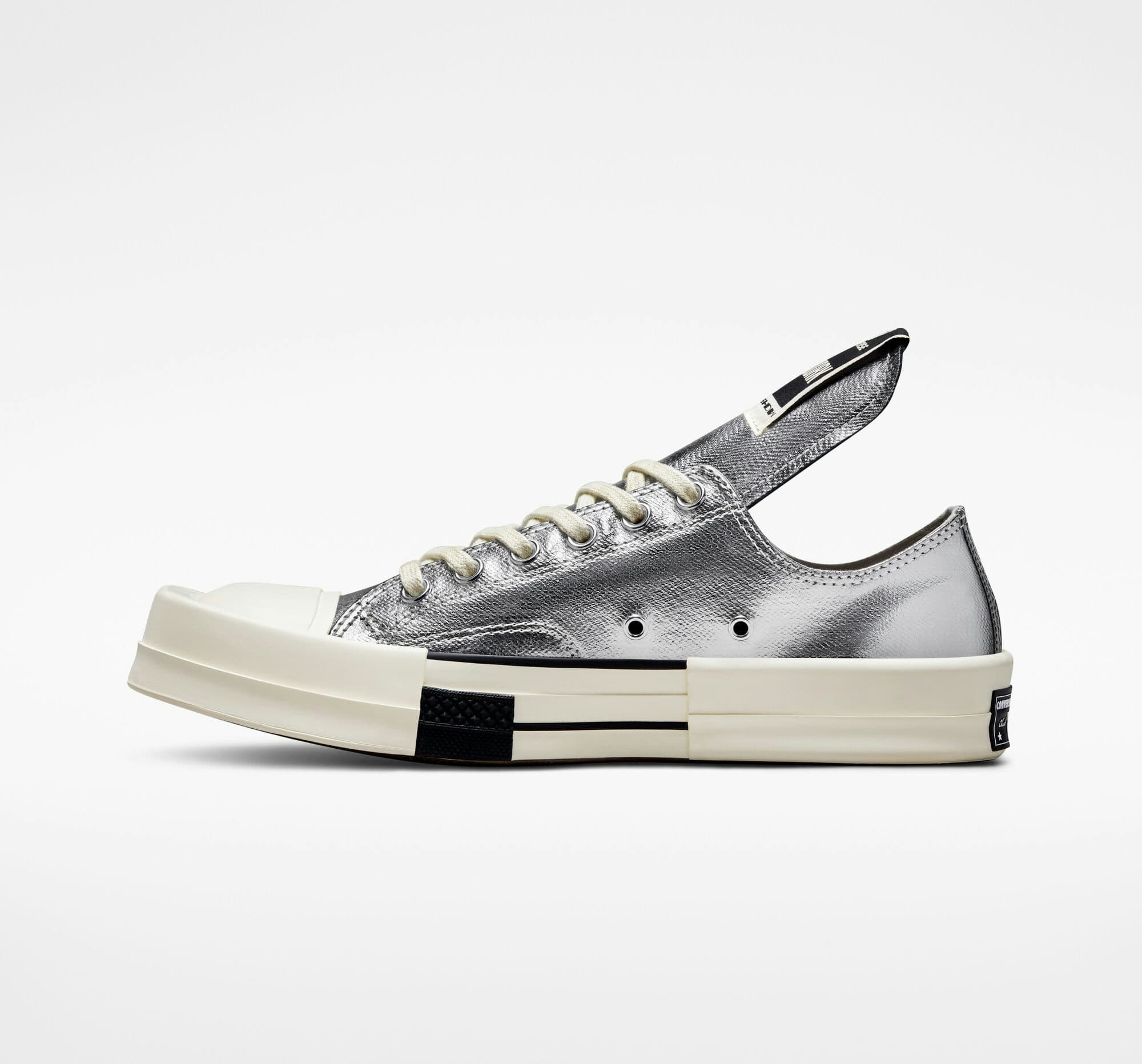 Rick Owens x Converse Chuck 70 Low "Metallic Silver"