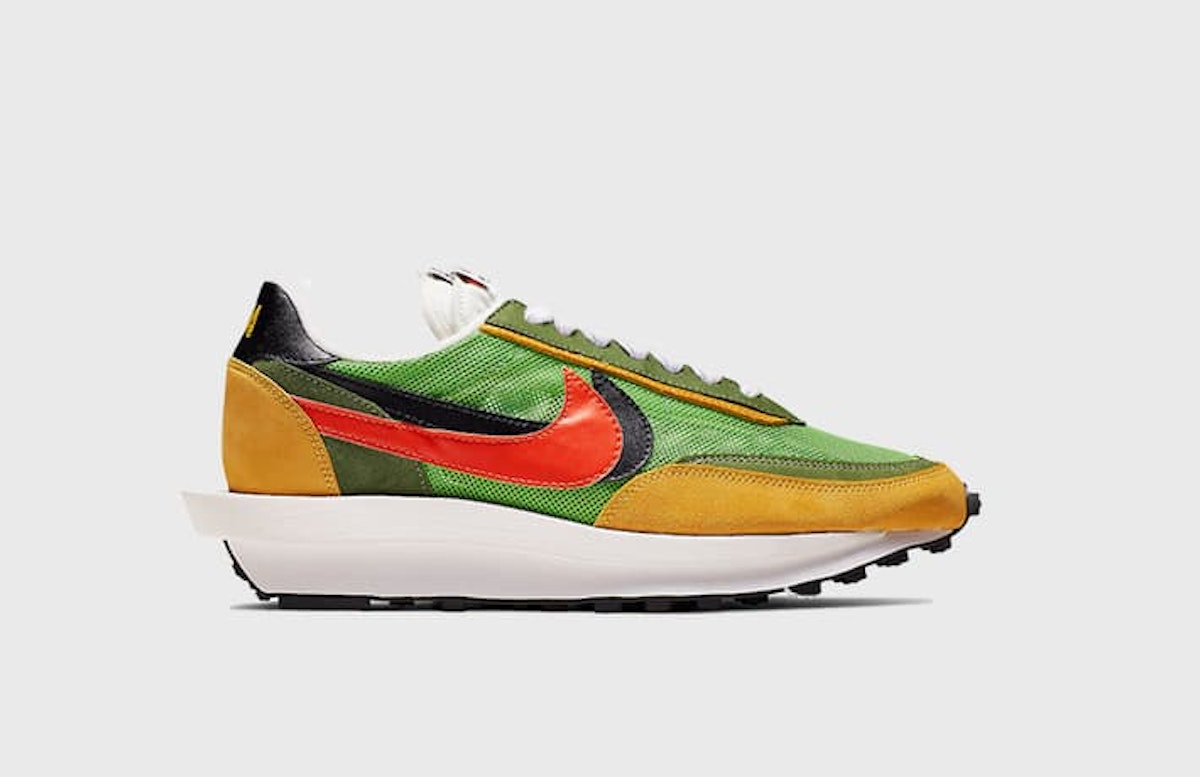 sacai mens x nike ldwaffle green gusto