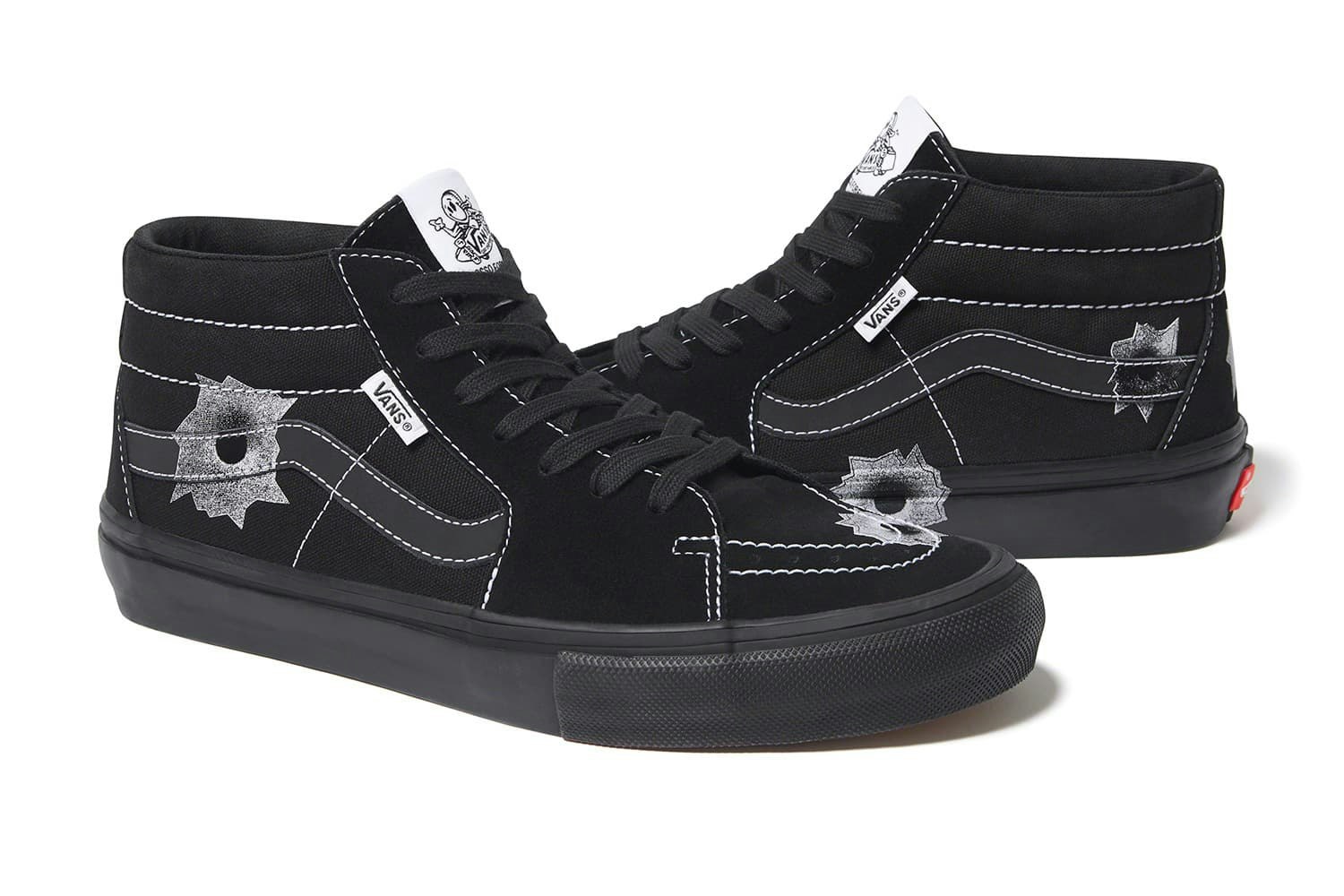 Supreme x Nate Lowman x Vans Skate Grosso Mid "Black"