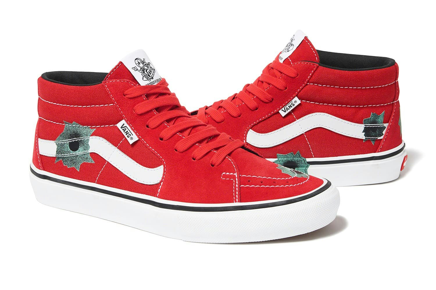 Supreme x Nate Lowman x Vans Skate Grosso Mid "Red"