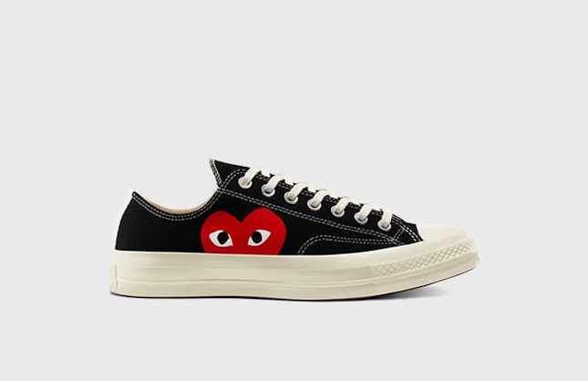 Comme des Garçons x Converse Chuck 70 Low "Mono Heart" (Black)