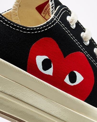 Comme des Garçons x Converse Chuck 70 Low "Mono Heart" (Black)