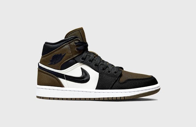 Air Jordan 1 Mid "Olive Toe"
