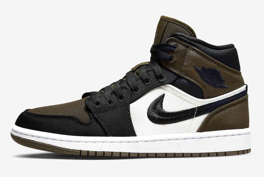 Air Jordan 1 Mid "Olive Toe"